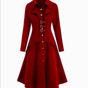 NWT Cellabie long red coat M